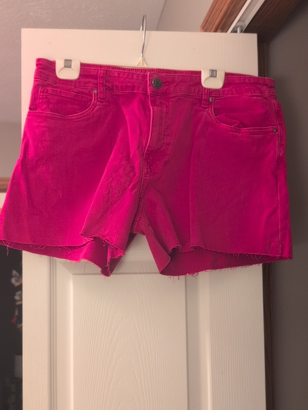 NWOT Kut Hot Pink Denim Cutoff Shorts